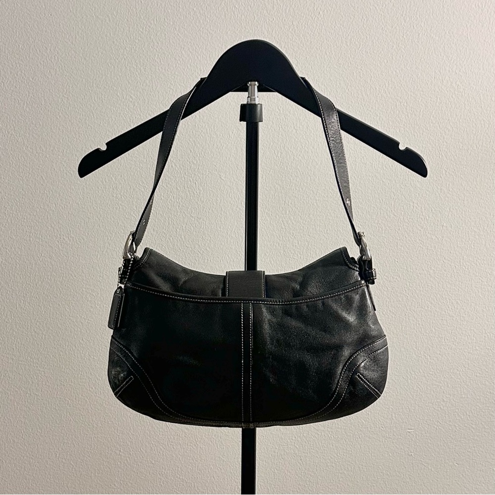 Vintage Y2K Coach Soho 9248 Black Leather Shoulder Bag Large Size - Picture 2 of 10